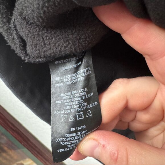 Kirkland Signature Soft Shell‎ Zip Up Gray Jacket Men's Size Medium - Picture 4 of 7